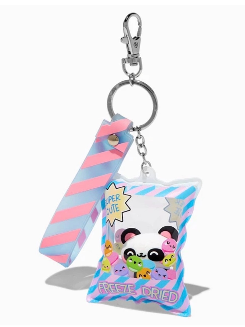 Claire’s Panda “Freeze Dried” Snack Wristlet Keychain | NWT Kawaii Bag Charm